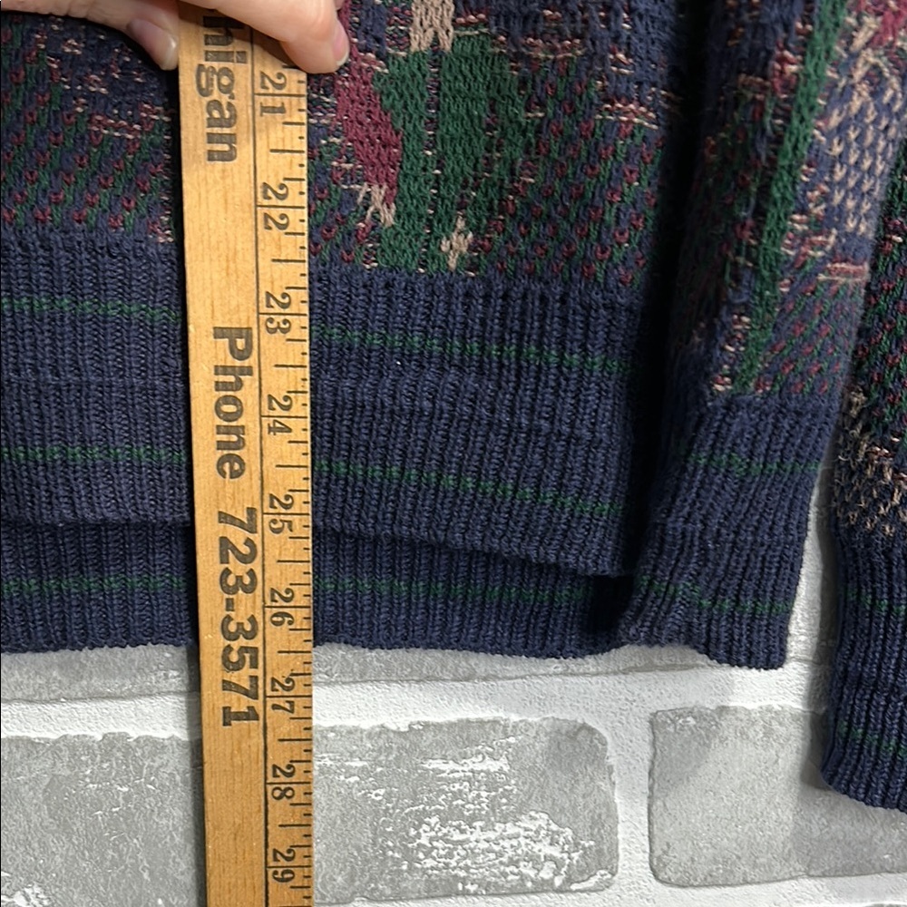 Vintage Golf Sweater Novelty Knit Grandpa Core Crewneck Isle of Cotton Men’s Med - Picture 13 of 14